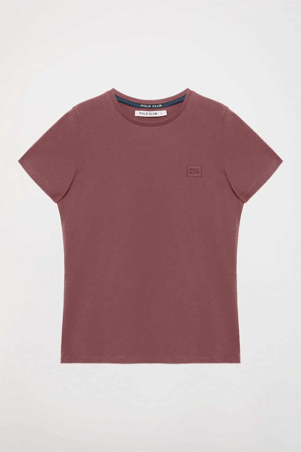 Taupe short-sleeve basic tee with Polo Club logo - Image 5