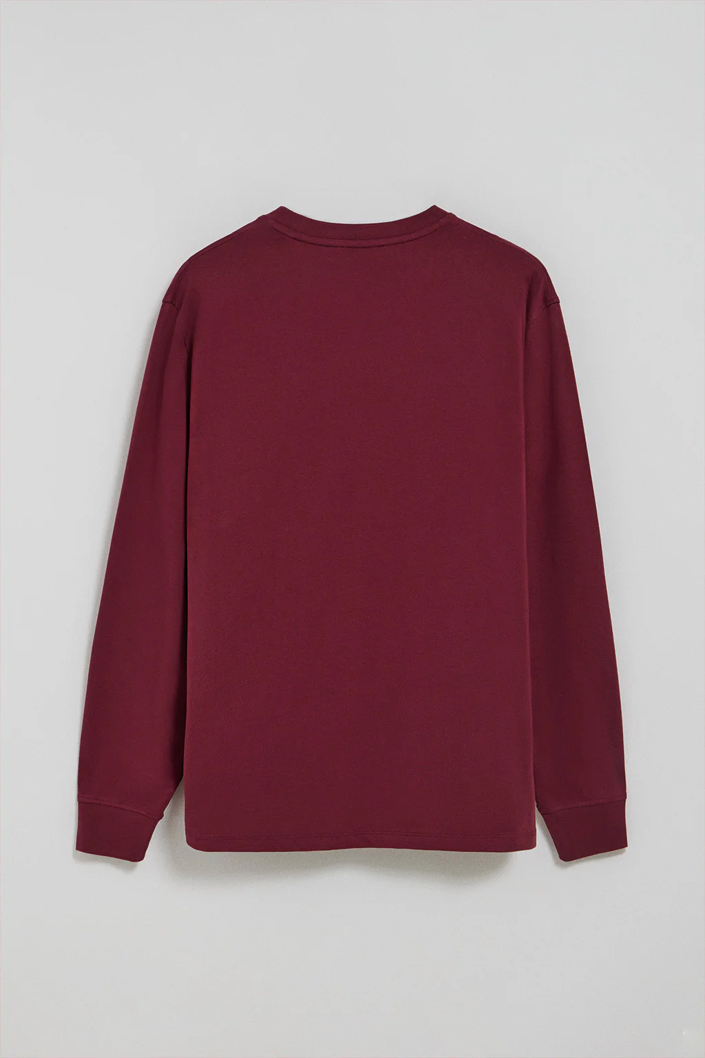 Maroon long-sleeve T-shirt with Rigby Go embroidered logo - Image 6