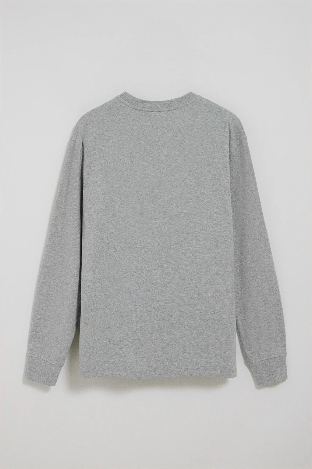 Grey-marl long-sleeve T-shirt with Rigby Go embroidered logo - Image 6