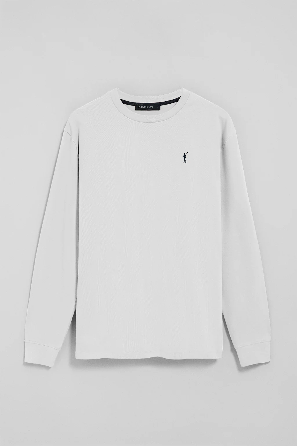 White long-sleeve T-shirt with Rigby Go embroidered logo - Image 5