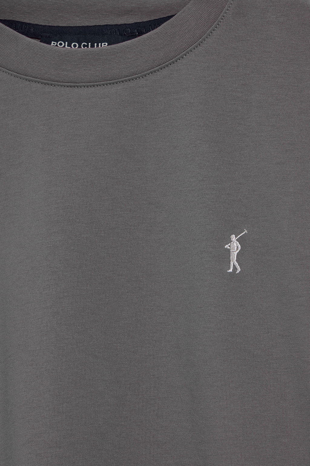 Asphalt-grey round-neck T-shirt with Rigby Go embroidered logo - Image 6