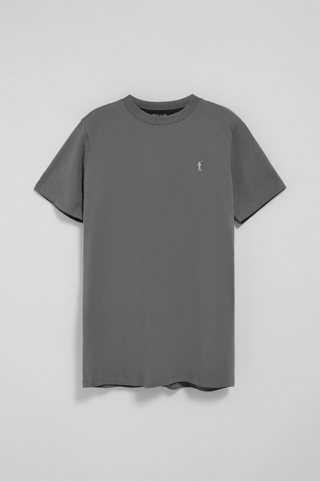 Asphalt-grey round-neck T-shirt with Rigby Go embroidered logo - Image 8