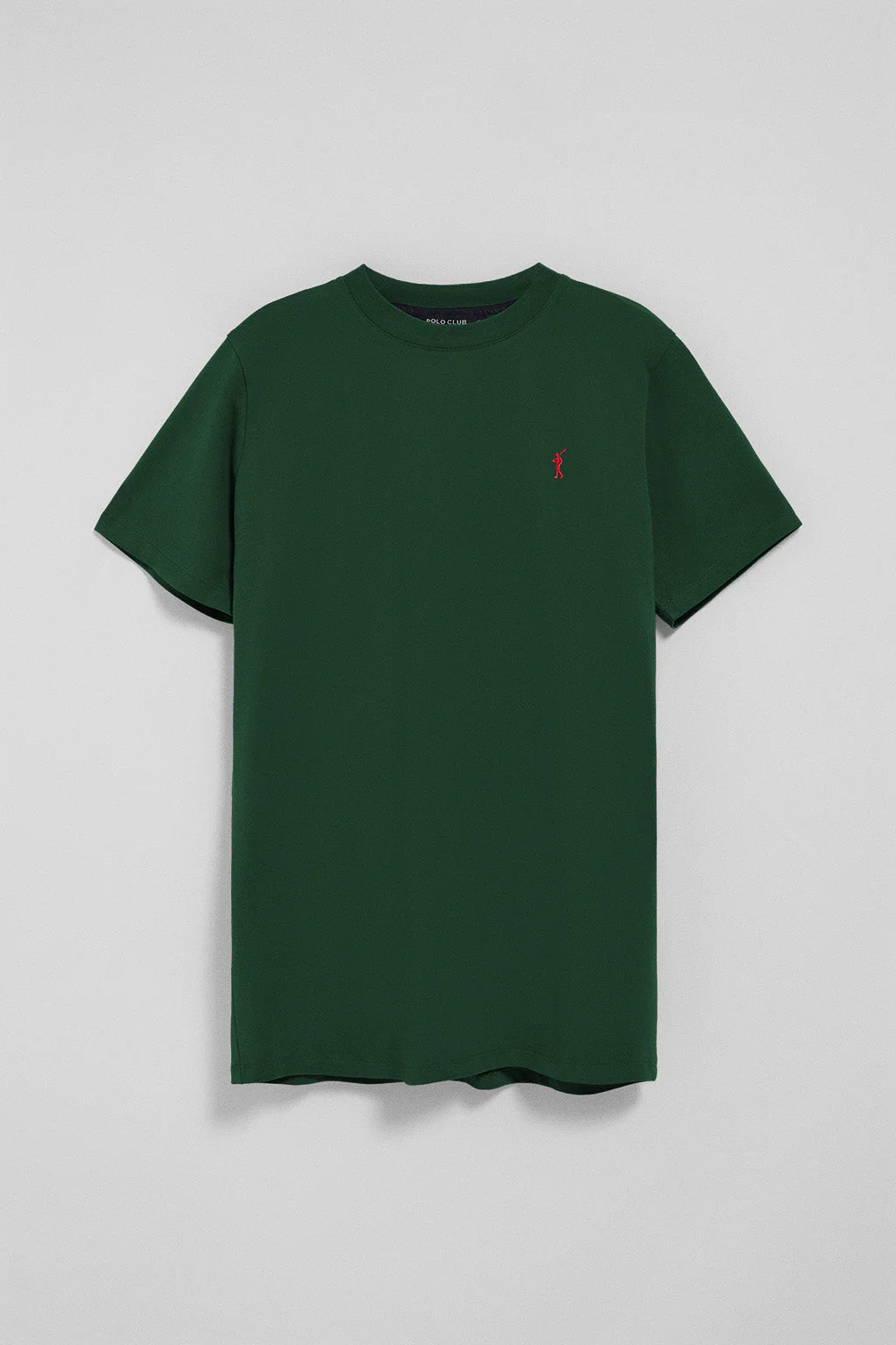 Bottle-green round-neck T-shirt with Rigby Go embroidered logo - Image 8