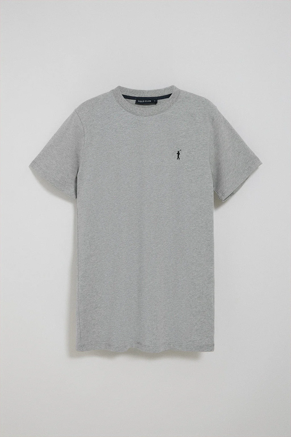 Grey-marl round-neck T-shirt with Rigby Go embroidered logo - Image 5