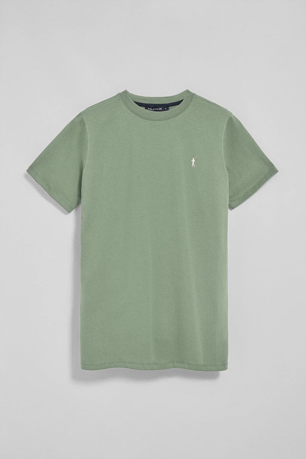 Jade-green round-neck T-shirt with Rigby Go embroidered logo - Image 9