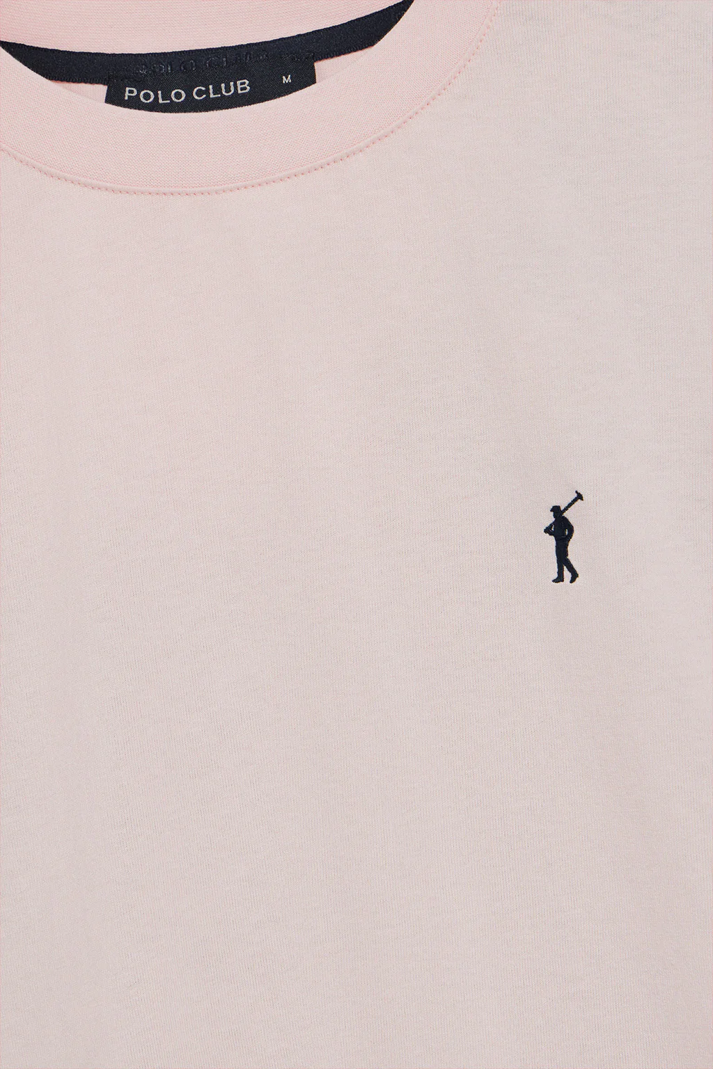 Light-pink round-neck T-shirt with Rigby Go embroidered logo - Image 7