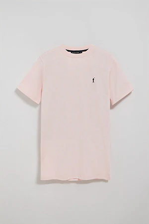 Light-pink round-neck T-shirt with Rigby Go embroidered logo - Image 9