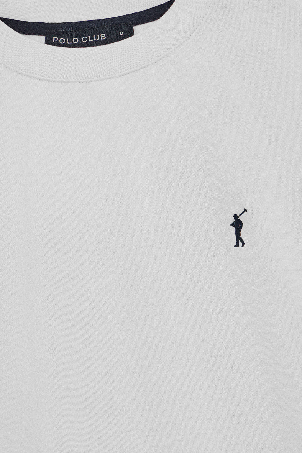 White round-neck T-shirt with Rigby Go embroidered logo - Image 6