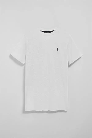 White round-neck T-shirt with Rigby Go embroidered logo - Image 9