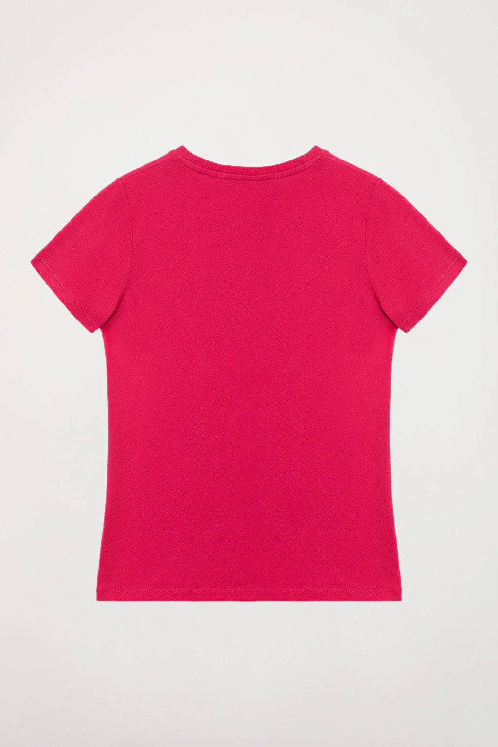 Fuchsia short-sleeve basic tee with Rigby Go logo - Image 8