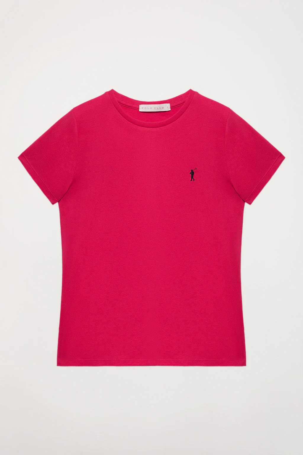 Fuchsia short-sleeve basic tee with Rigby Go logo - Image 9