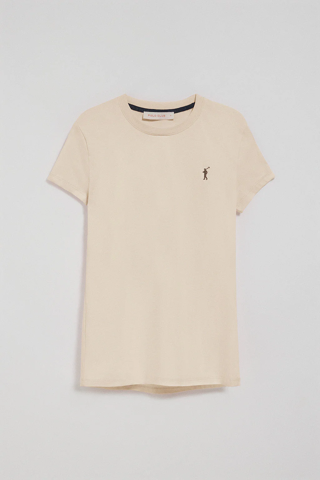 Beige short-sleeve T-shirt with Rigby Go embroidered logo - Image 5