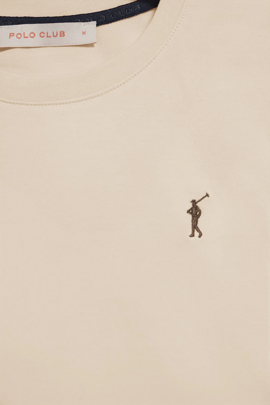 Beige short-sleeve T-shirt with Rigby Go embroidered logo - Image 6