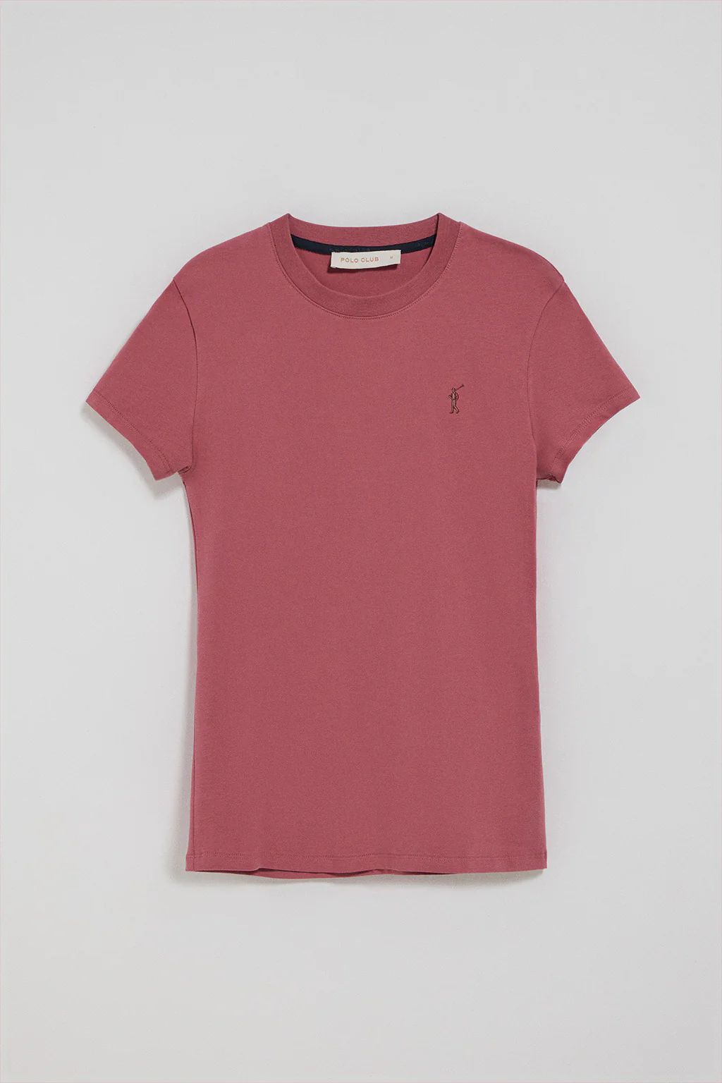 Wine-pink short-sleeve T-shirt with Rigby Go embroidered logo - Image 5
