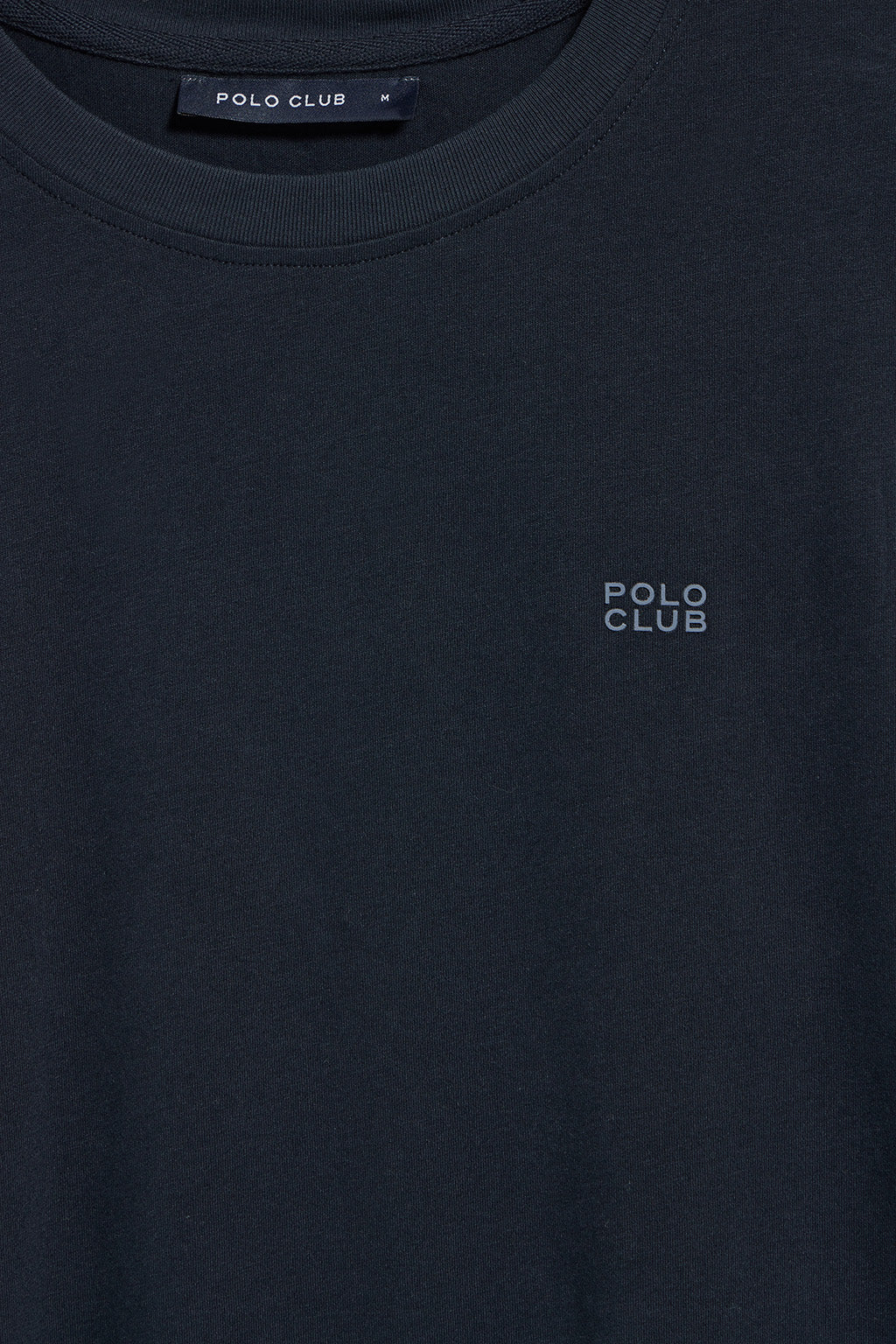 Navy-blue round-neck T-shirt with Polo Club rubber logo - Image 3