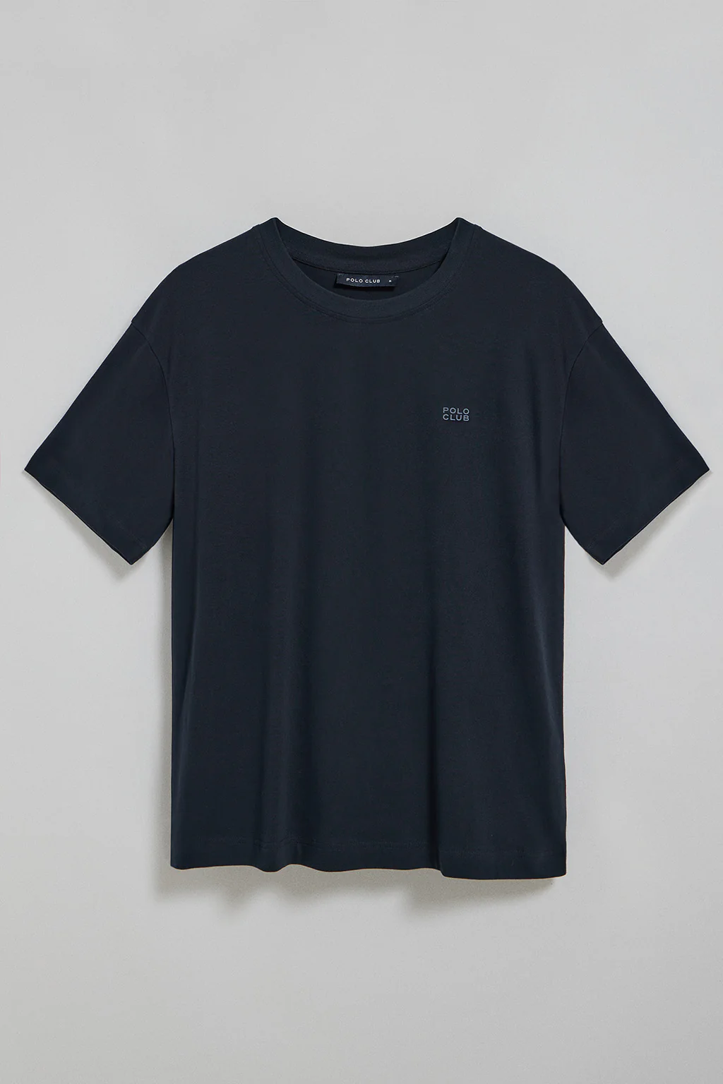 Navy-blue round-neck T-shirt with Polo Club rubber logo - Image 4