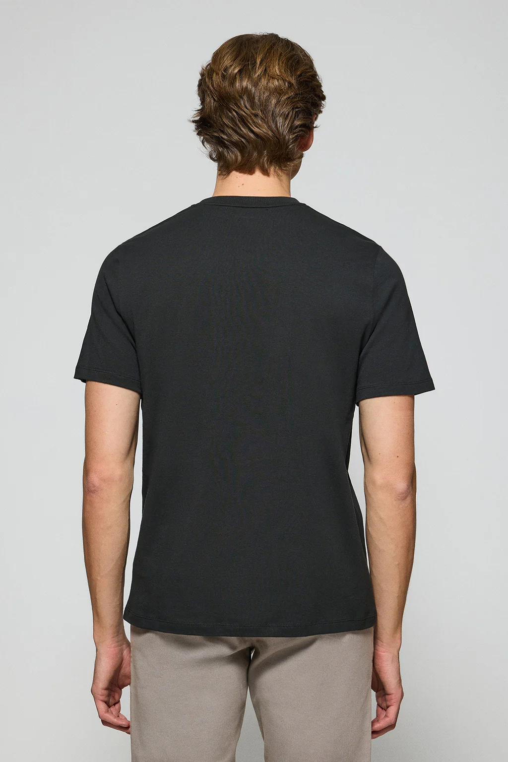 Black round-neck tee with Polo Club rubber logo - Image 2