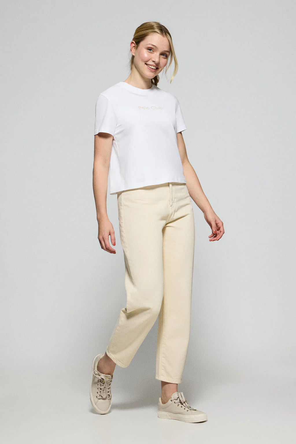 White T-shirt Tori with Polo Club Minimal Combo logo - Image 4