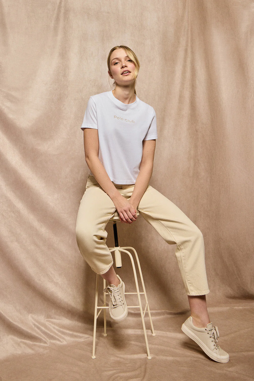 White T-shirt Tori with Polo Club Minimal Combo logo - Image 5