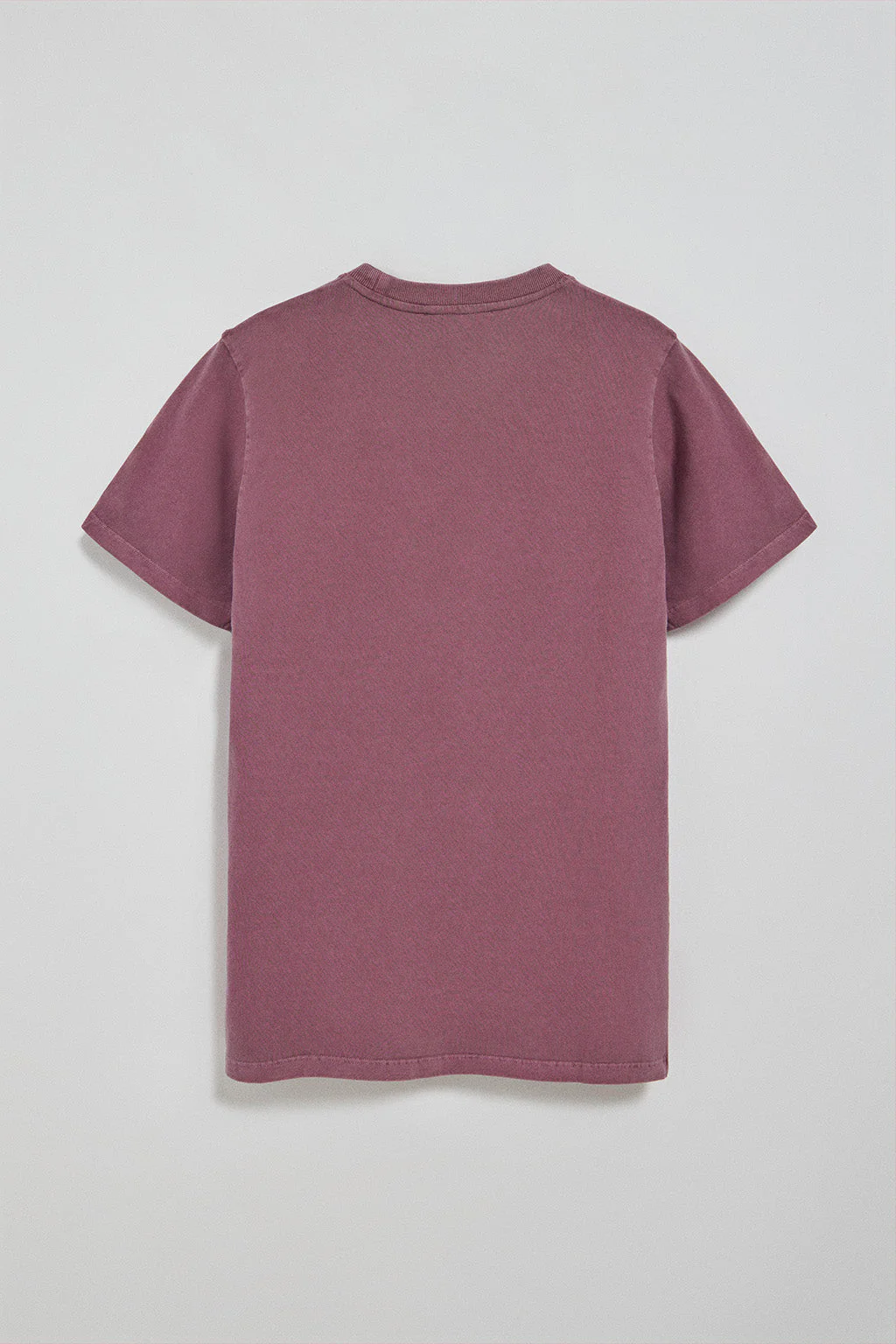 Plum garment-dyed tee with round neck and Polo Club rubber logo - Image 7