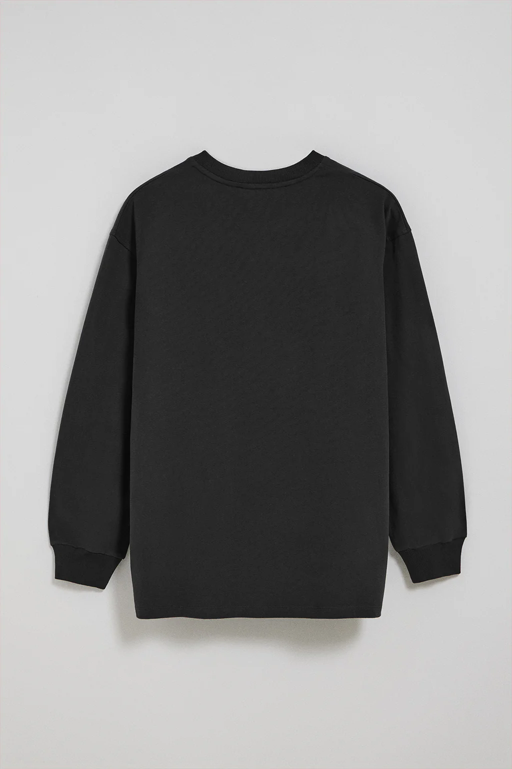 Black round-neck long-sleeve T-shirt with Polo Club detail - Image 2