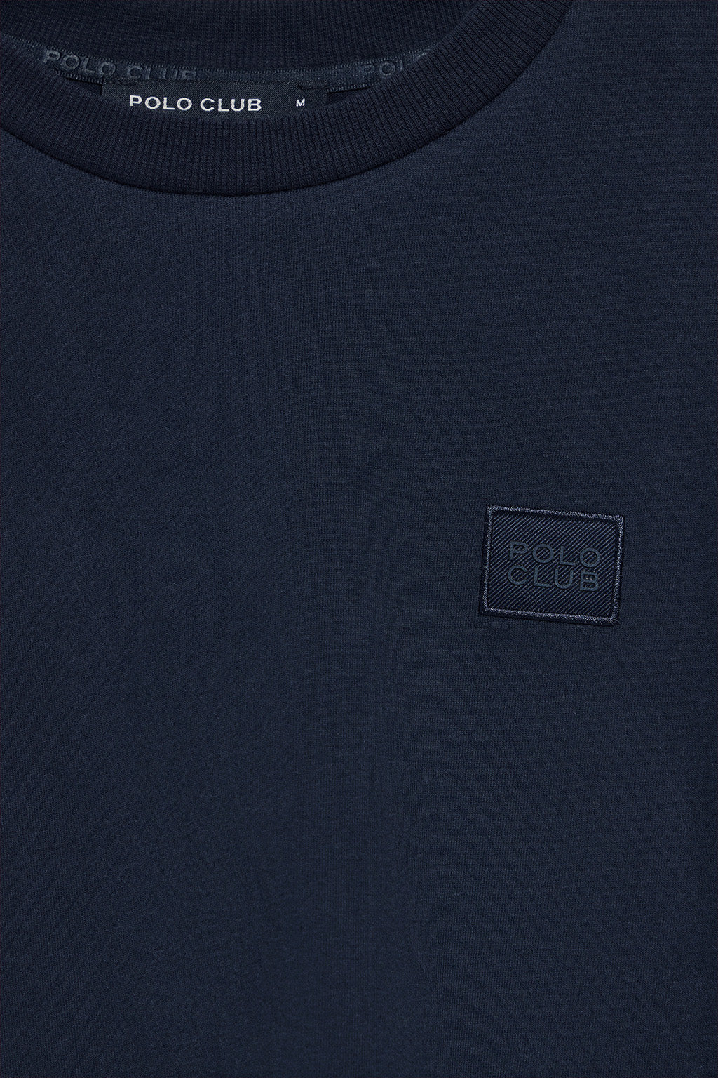 Navy-blue round-neck long-sleeve T-shirt with Polo Club detail - Image 3