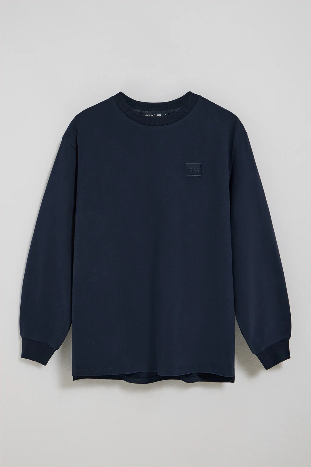 Navy-blue round-neck long-sleeve T-shirt with Polo Club detail - Image 4