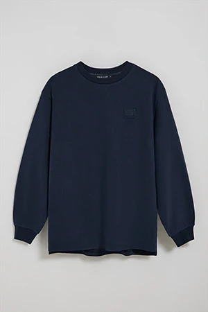 Navy-blue round-neck long-sleeve T-shirt with Polo Club detail - Image 5