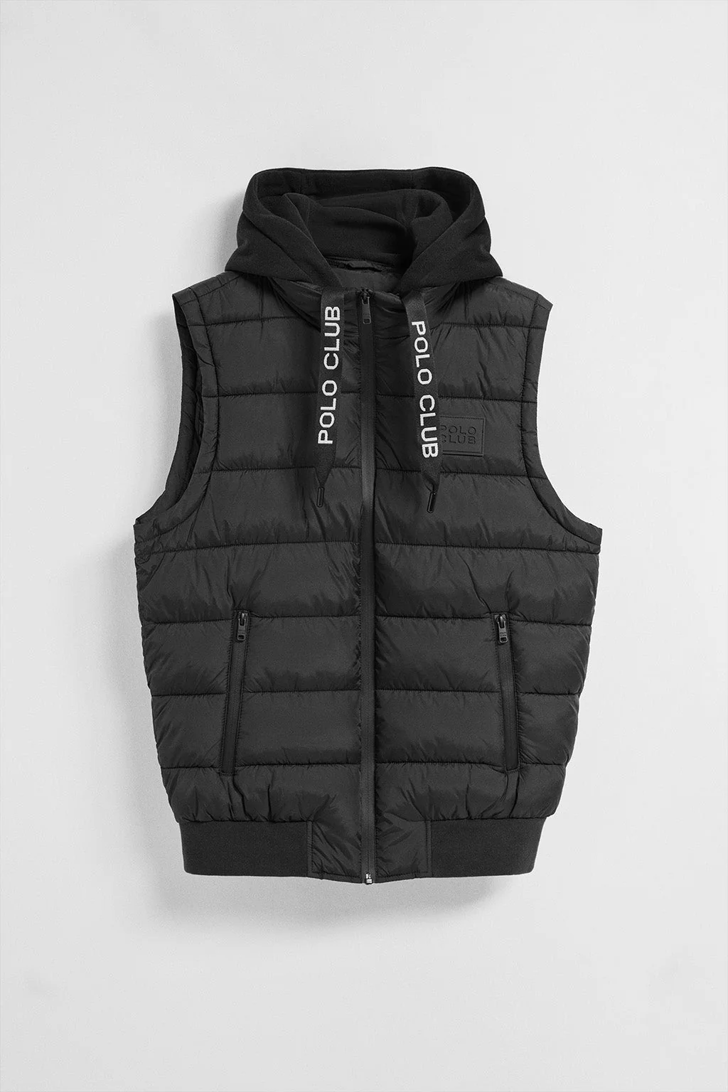 Black puffer vest Canyon with Polo Club details - Image 6