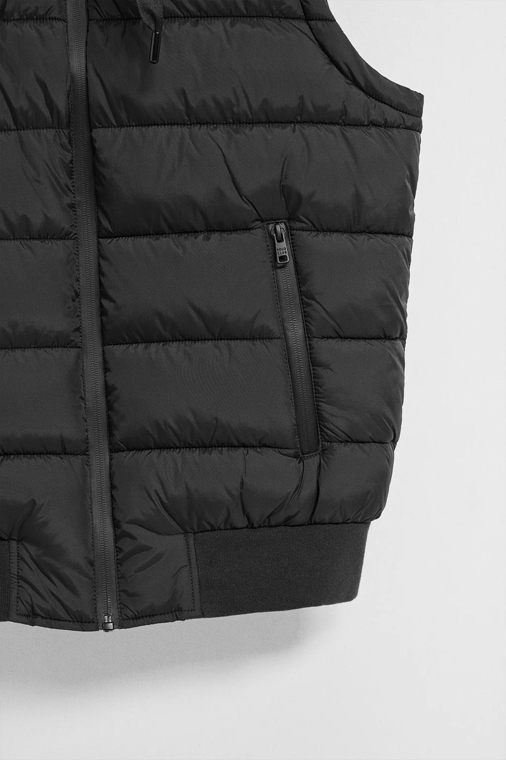 Black puffer vest Canyon with Polo Club details - Image 8