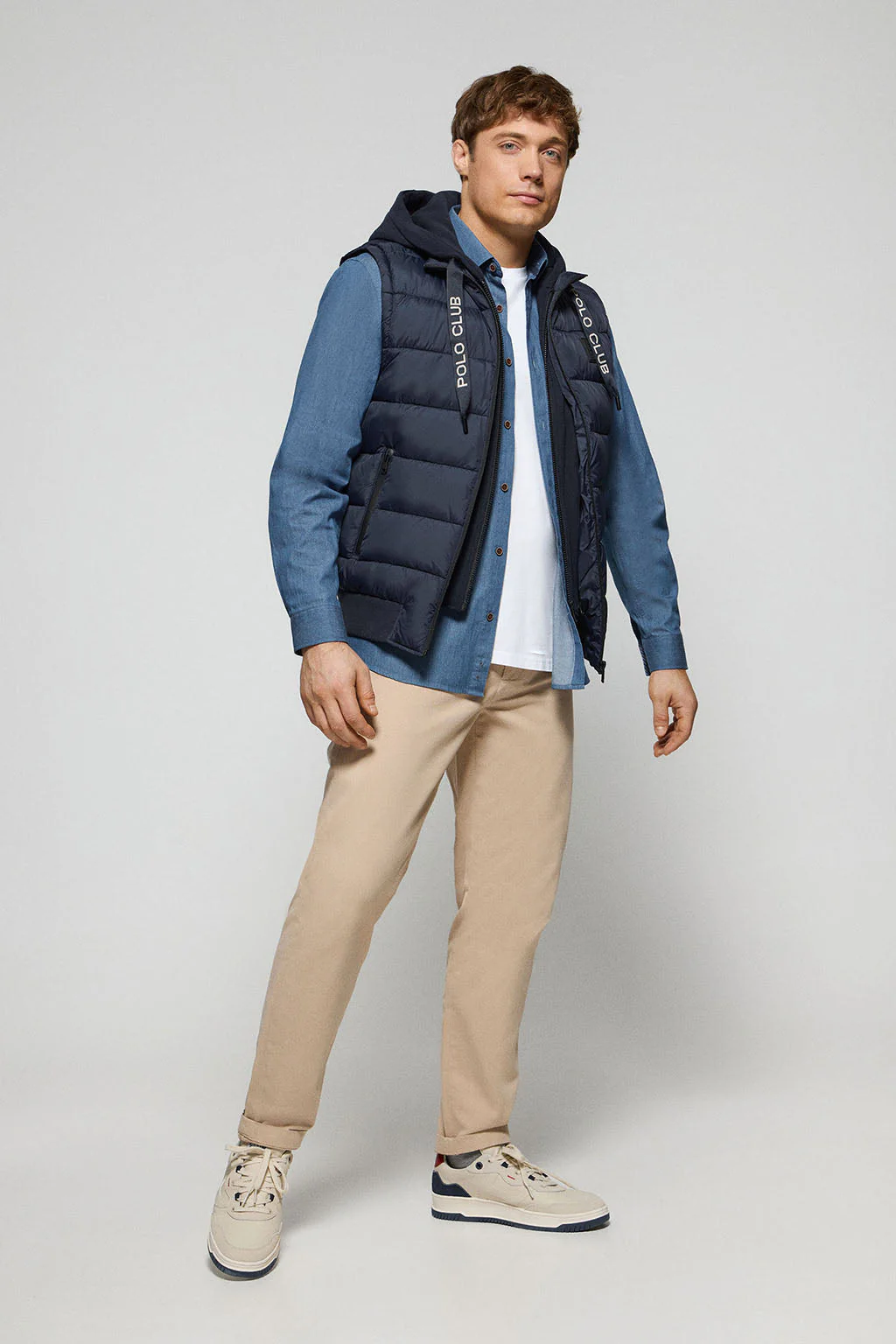 Navy-blue puffer vest Canyon with Polo Club details - Image 3