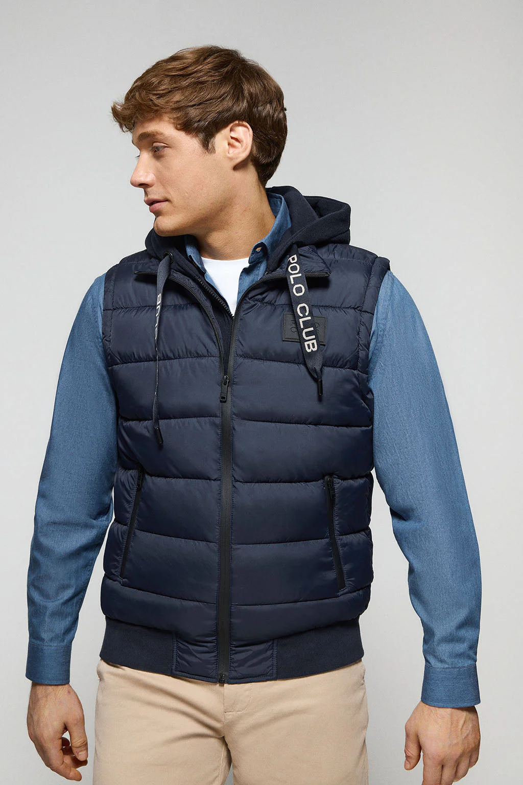 Navy-blue puffer vest Canyon with Polo Club details - Image 4