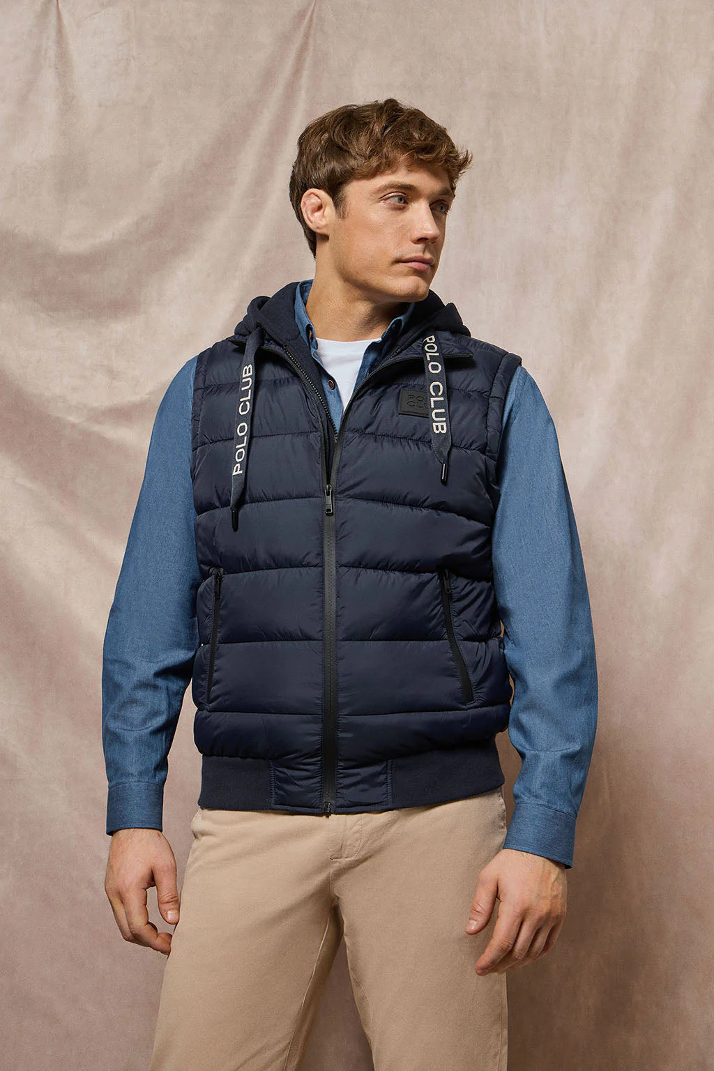 Navy-blue puffer vest Canyon with Polo Club details - Image 5
