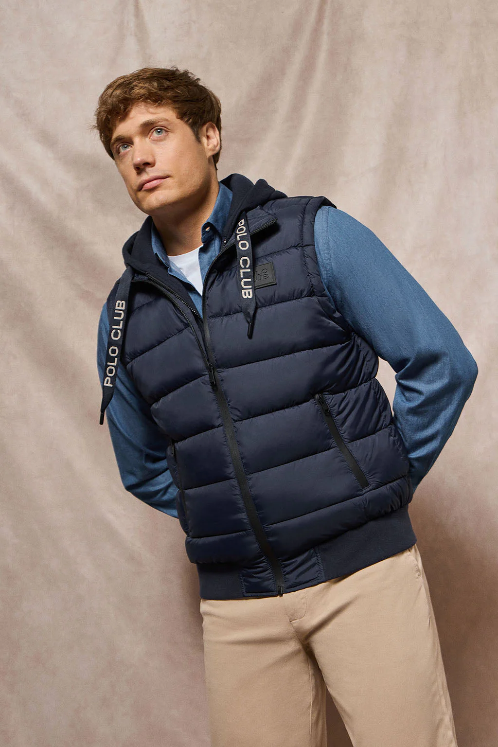 Navy-blue puffer vest Canyon with Polo Club details - Image 6