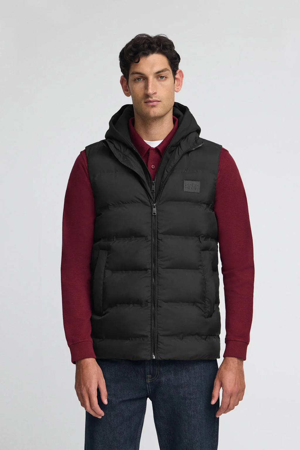 Black puffer vest with Polo Club logo - Image 3