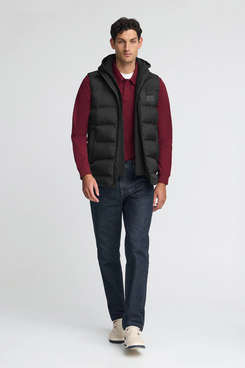 Black puffer vest with Polo Club logo - Image 4