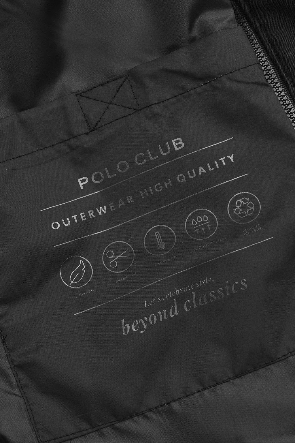 Black puffer vest with Polo Club logo - Image 9