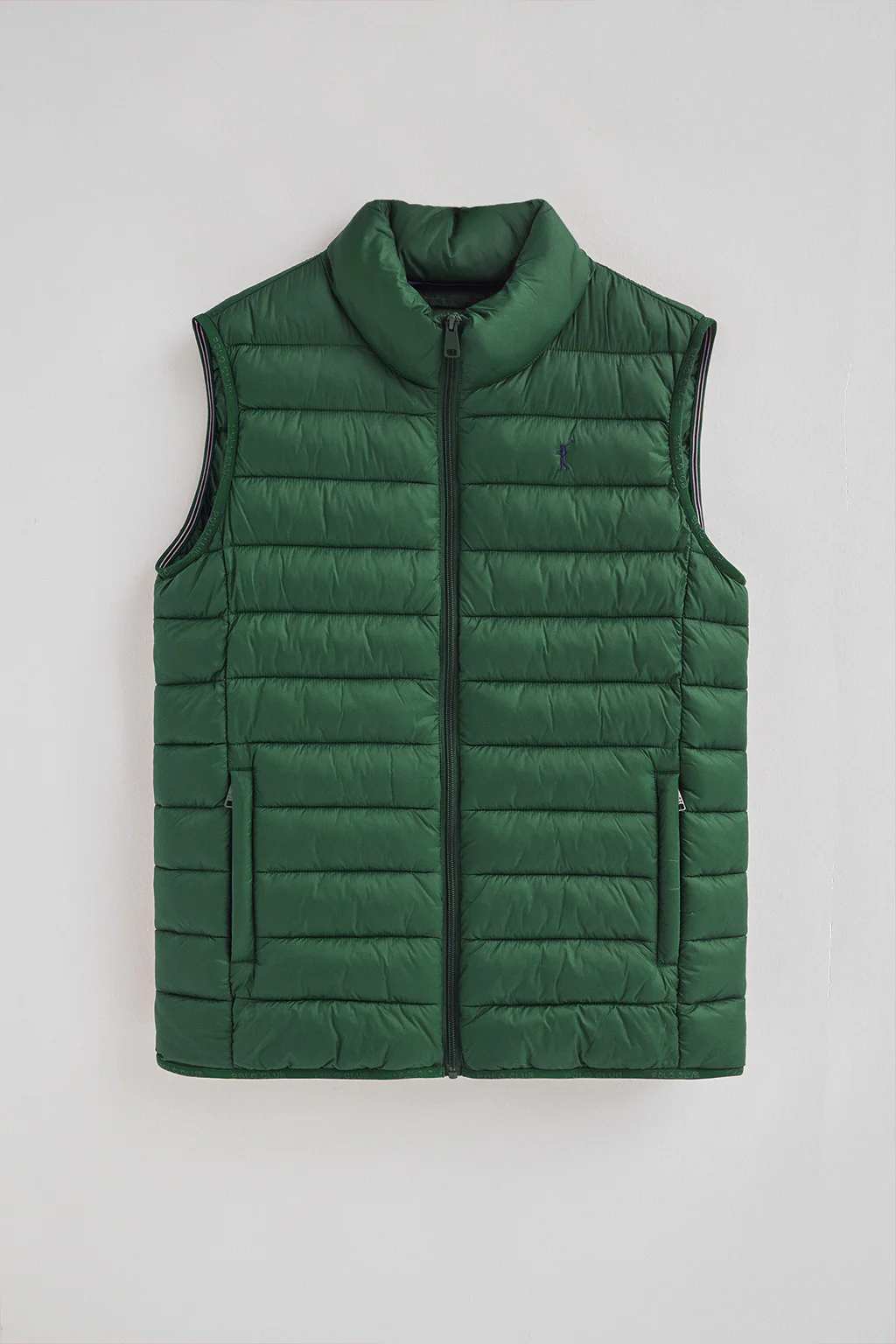 Bottle-green ultralight vest with Rigby Go logo - Image 9