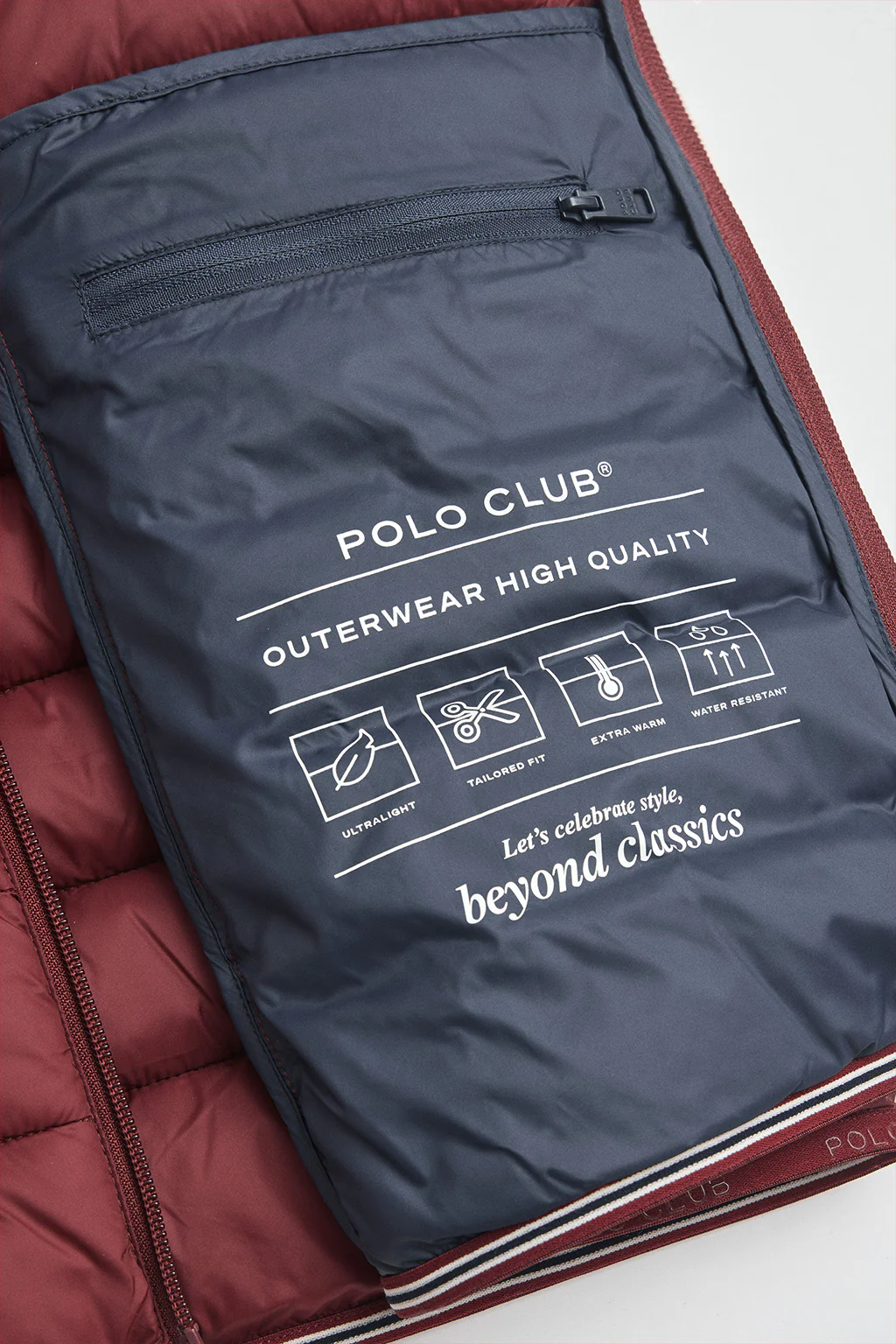 Maroon ultralight vest with Rigby Go logo - Image 8