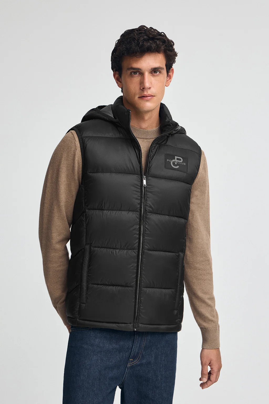 Black ultralight vest with Polo Club logo - Image 3