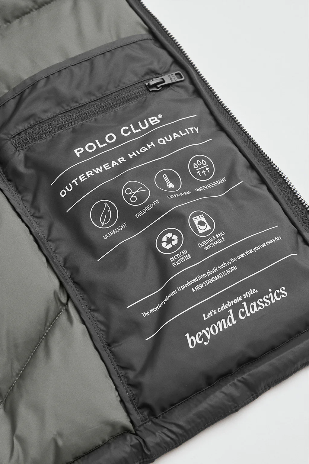 Black ultralight vest with Polo Club logo - Image 9
