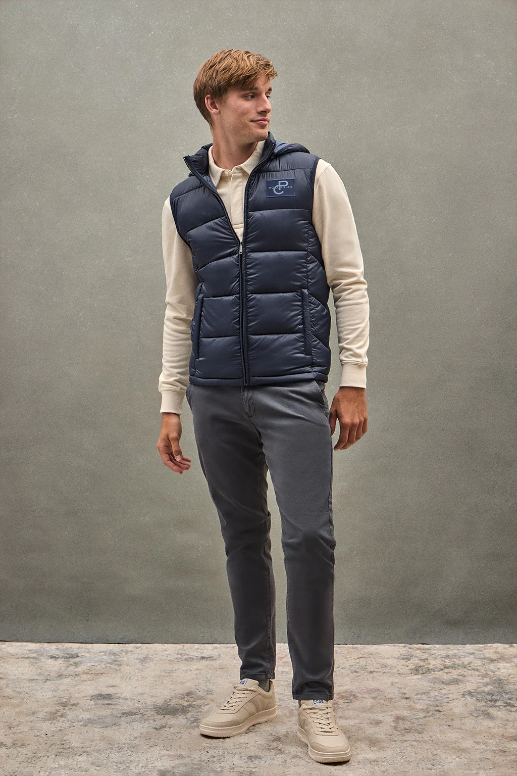 Navy-blue ultralight vest with Polo Club logo - Image 2