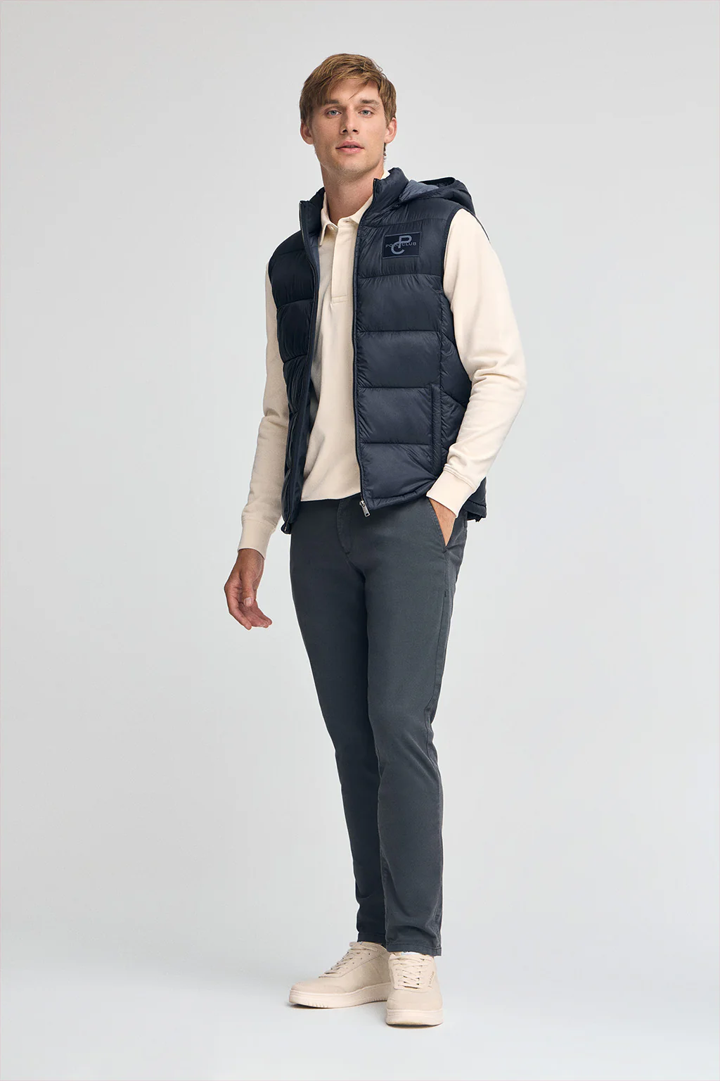 Navy-blue ultralight vest with Polo Club logo - Image 4