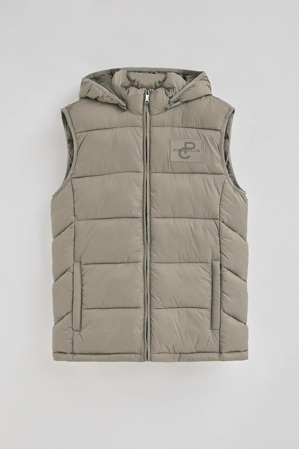Stone-grey ultralight vest with Polo Club logo - Image 6