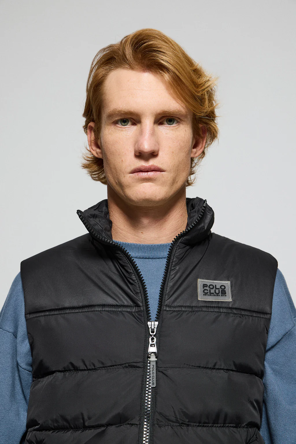 Black ultralight vest with Polo Club rubber patch - Image 3