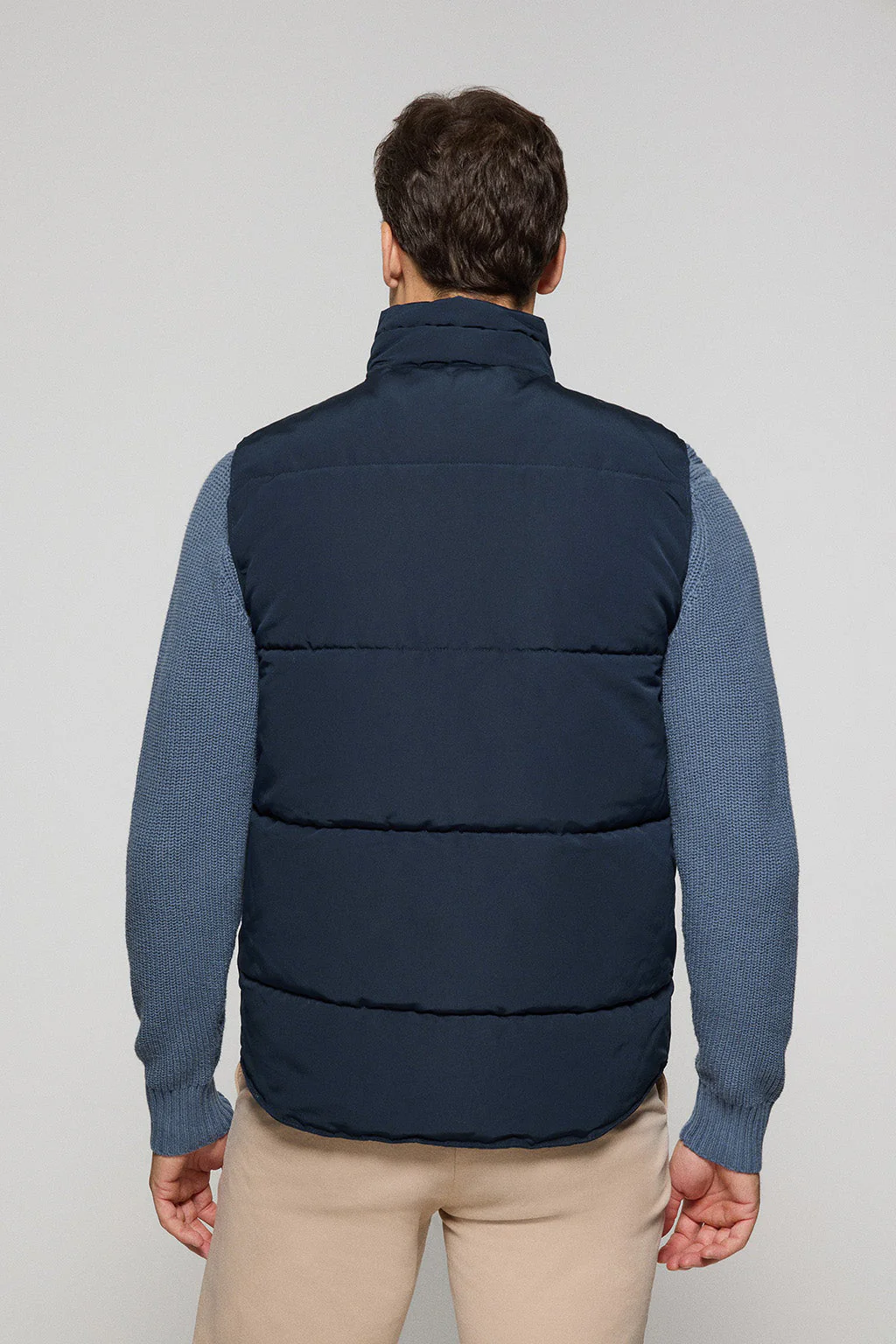 Blue puffer vest with Polo Club rubber patch - Image 5