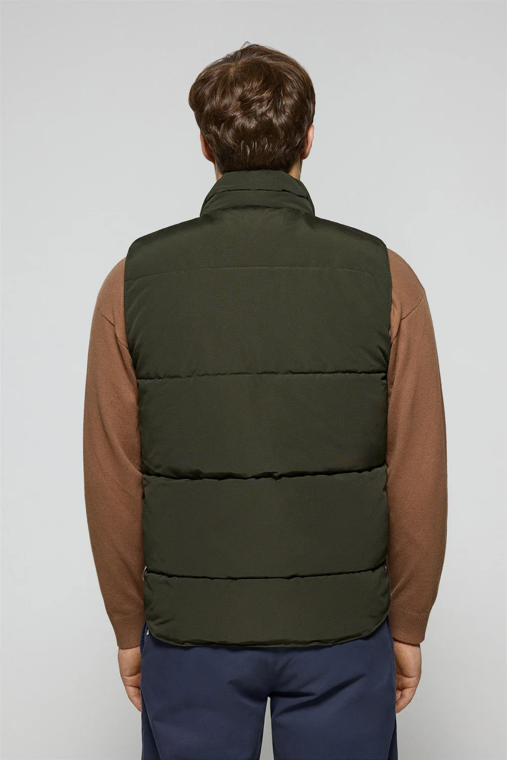 Green puffer vest with Polo Club rubber patch - Image 2