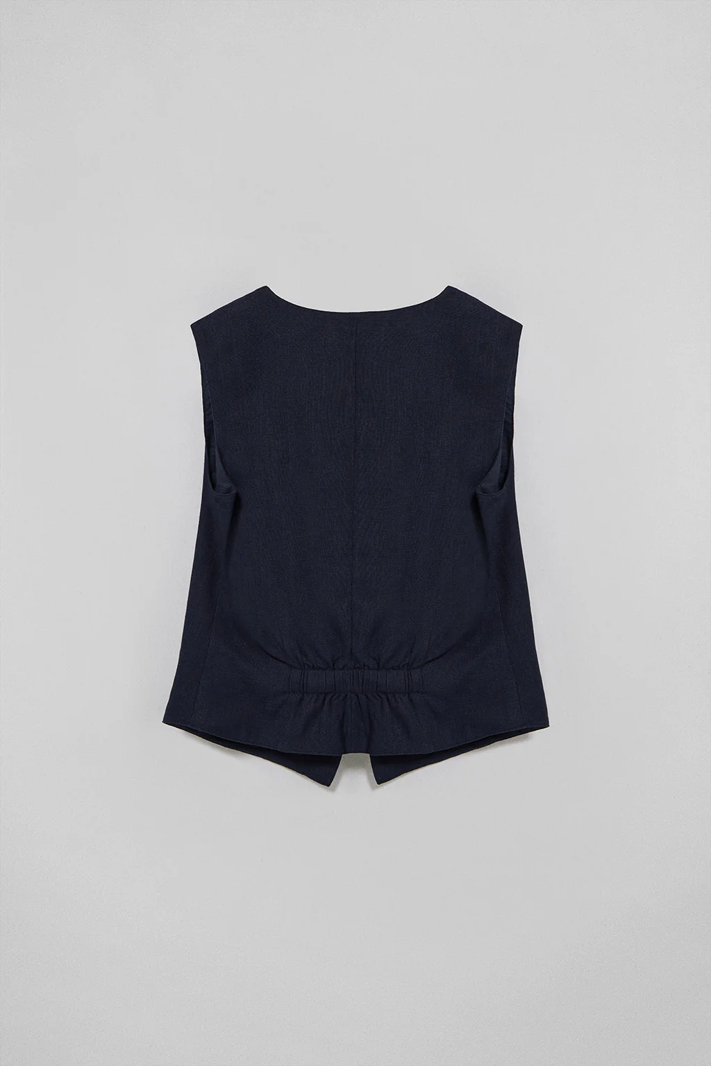 Navy-blue vest Deia in cotton and linen with Polo Club details - Image 6