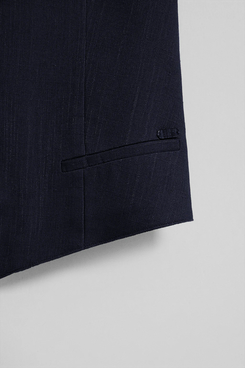Navy-blue vest Deia in cotton and linen with Polo Club details - Image 8