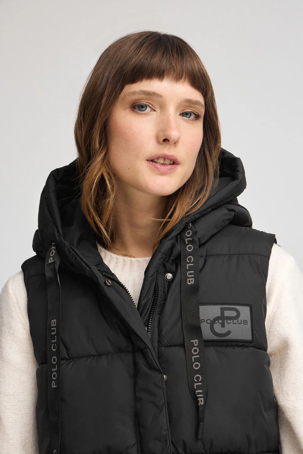 Black reversible long vest with Polo Club logo - Image 3